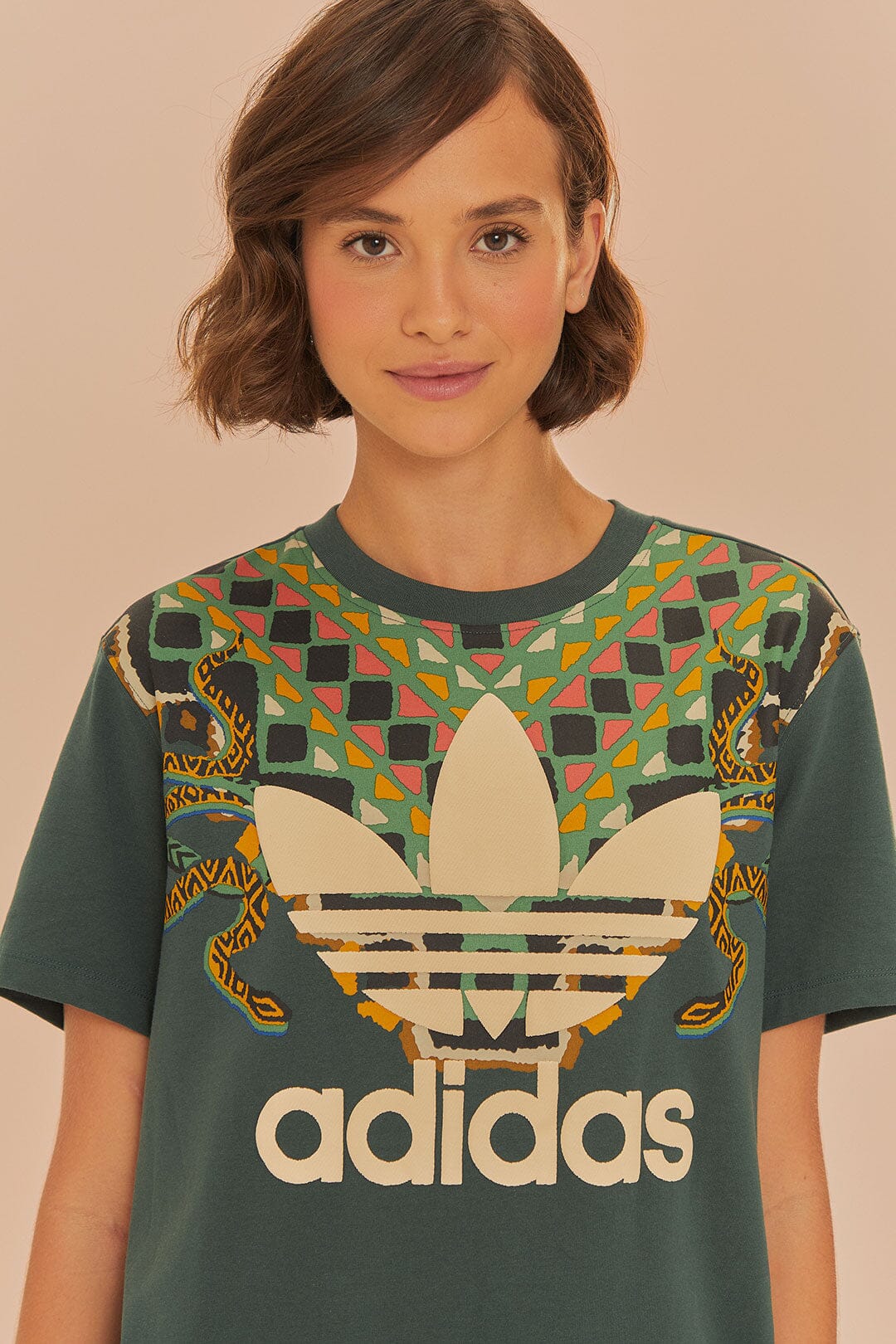 Green Adidas Farm Rio T-Shirt Dress FARM Rio Green Adidas Farm Rio T-Shirt Dress FARM Rio