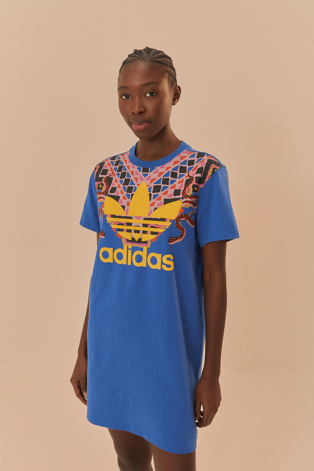 Robe t-shirt Adidas Farm Rio bleue