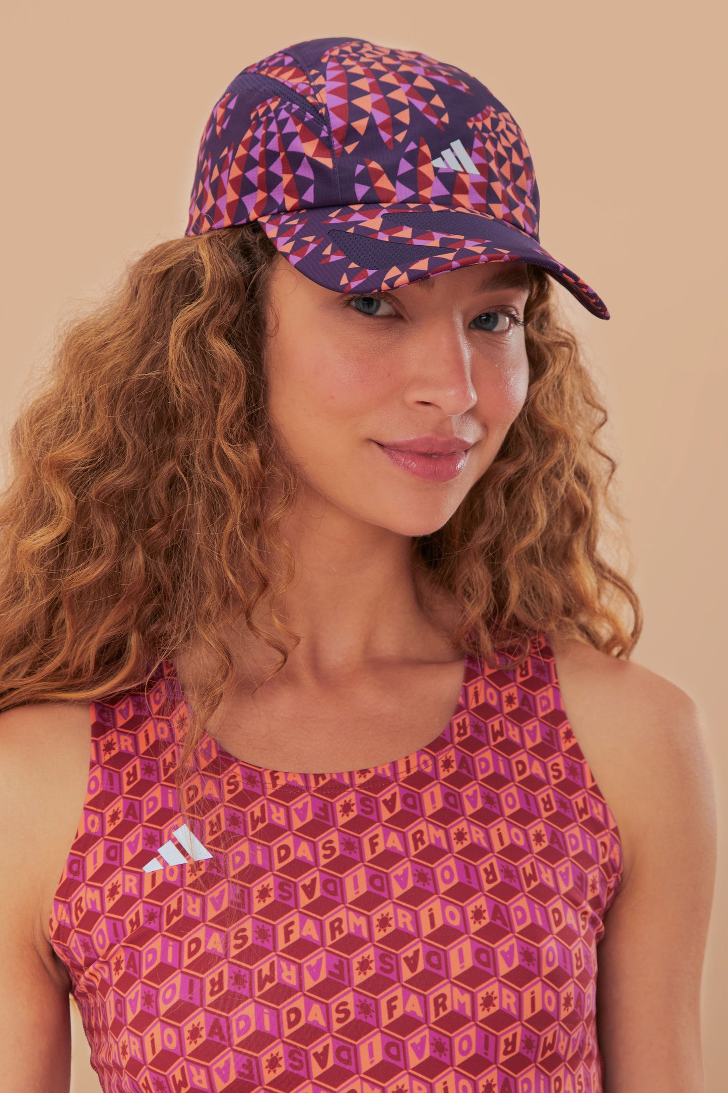 Casquette de course Adidas Farm Rio violette