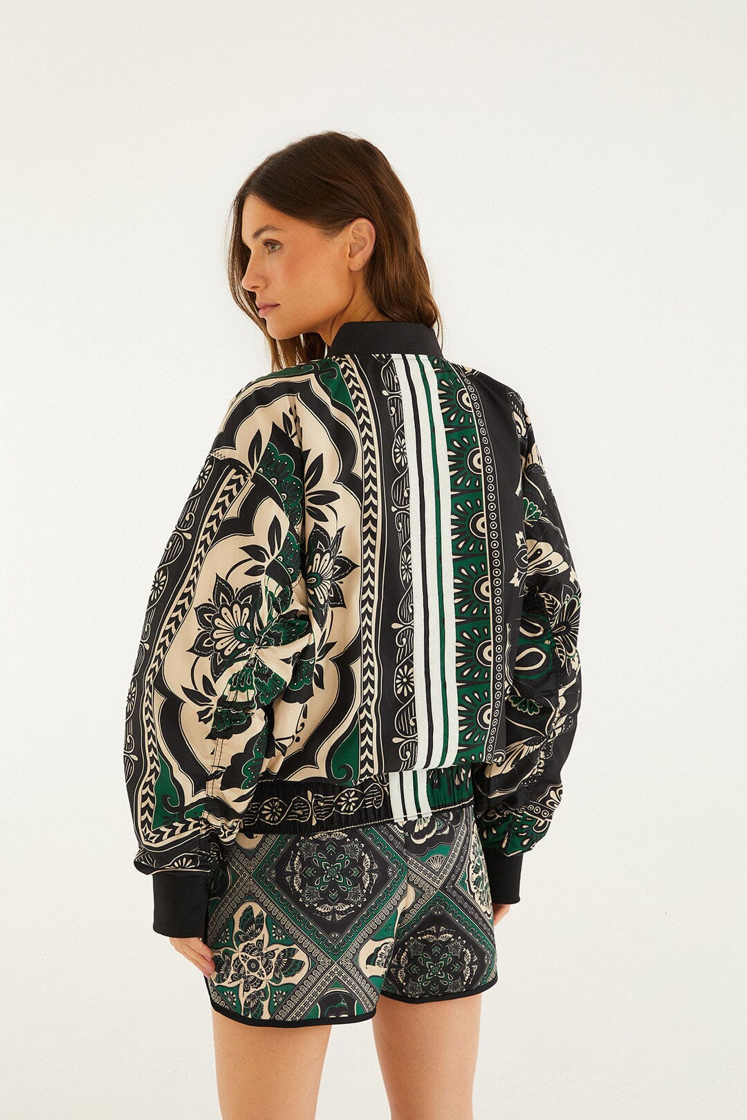 Borboho Scarves Black Adidas Jacket | FARM Rio