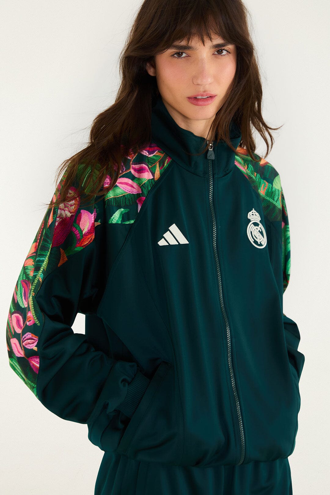 Chaqueta Adidas verde follaje auténtico