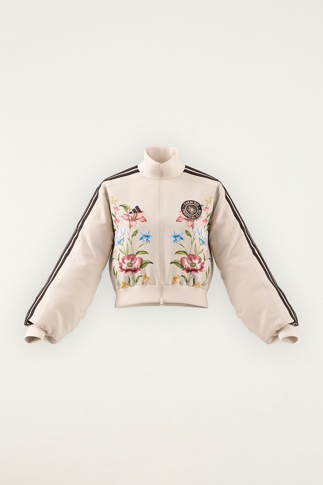 Спортно горнище Adidas Ainika Floral Off-White