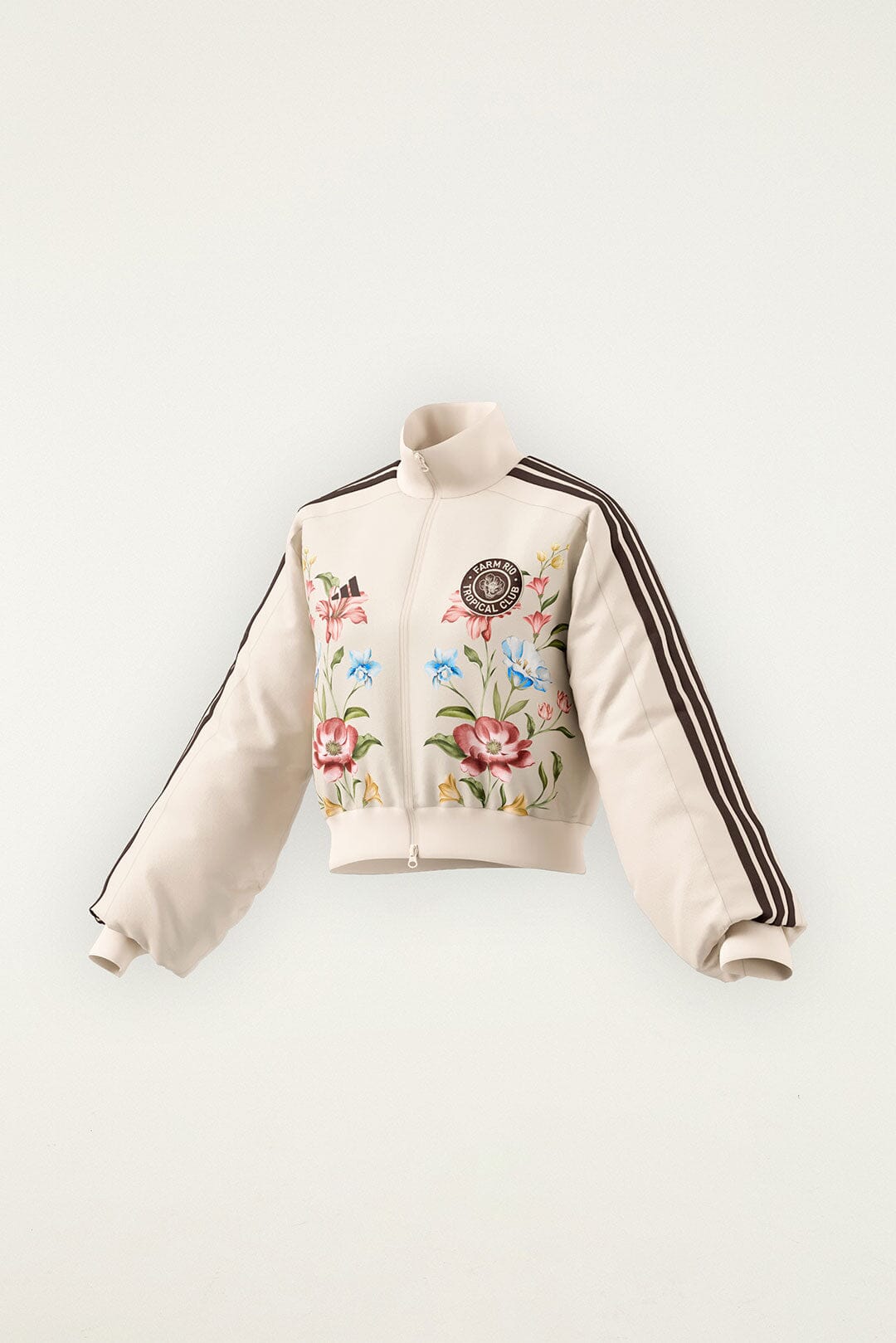Спортно горнище Adidas Ainika Floral Off-White