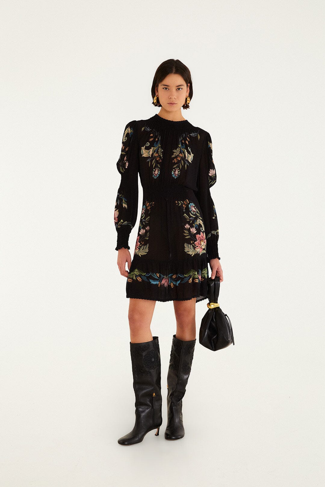 Natalia Lace Long Sleeve Mini Dress