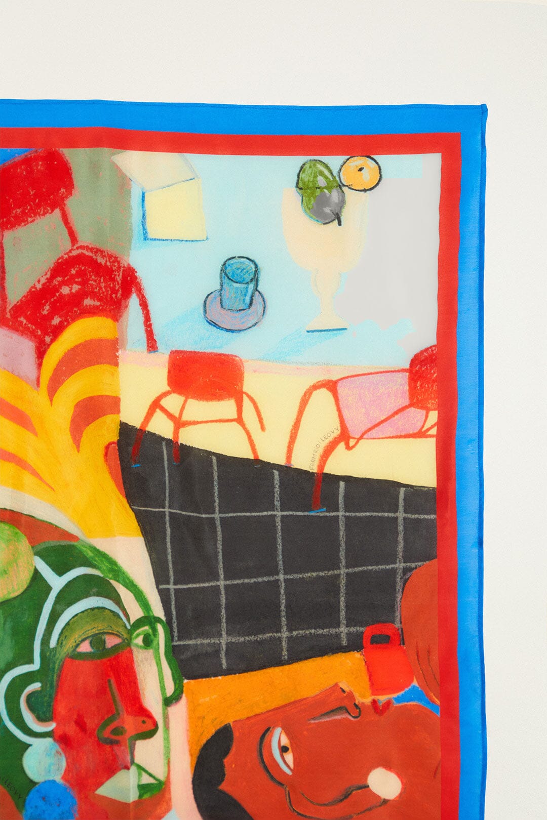 FARM Rio model wearing the A Popular Cafe Scarf