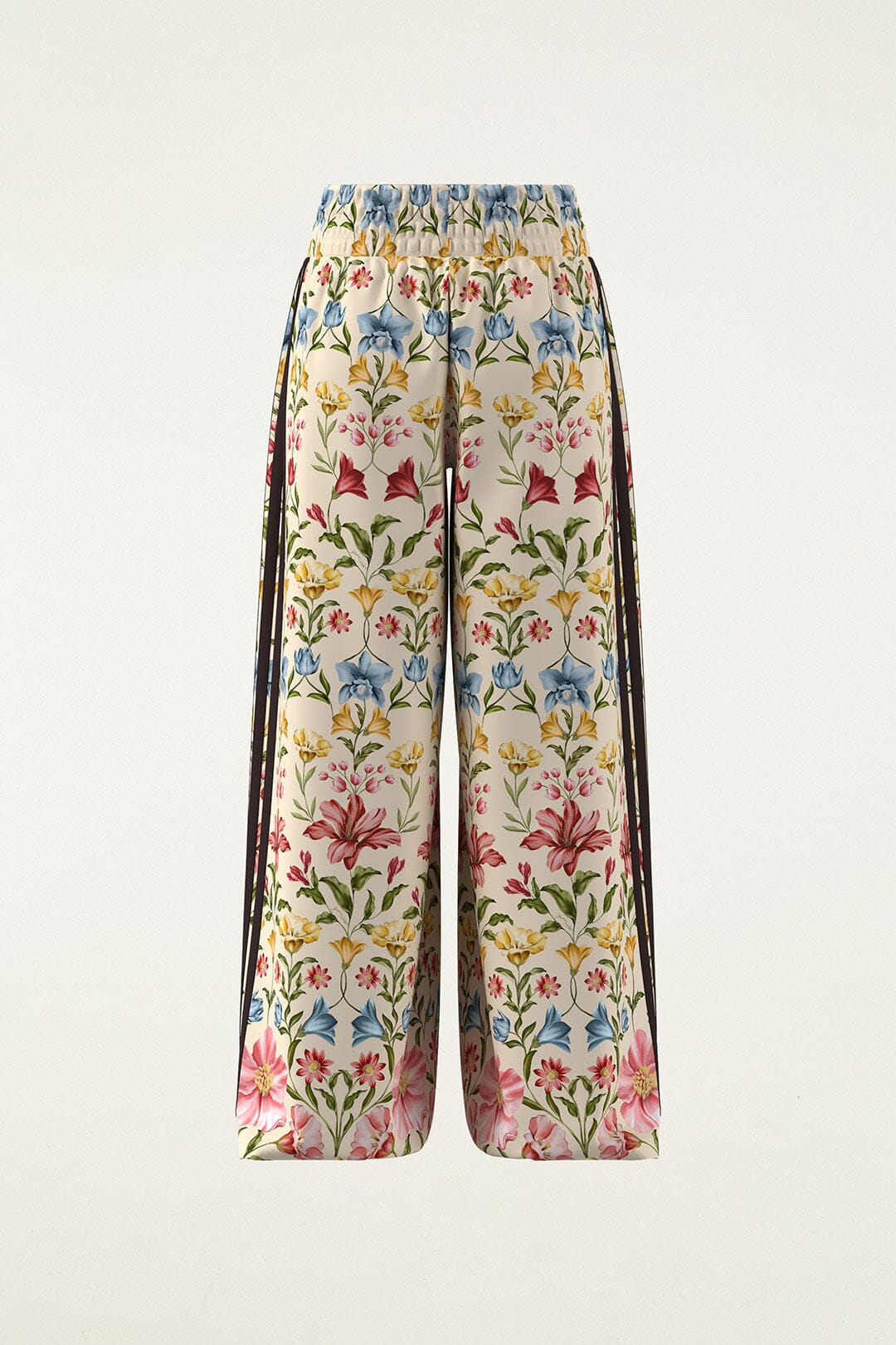 FARM Rio model wearing the Ainika Floral Off-White Adidas Pants