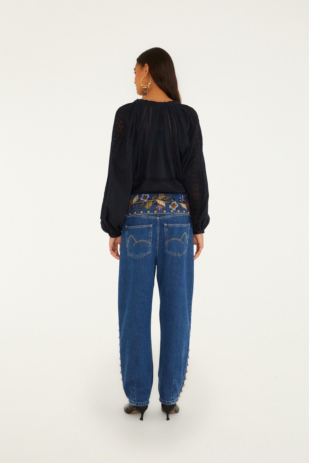 Ballon Goldquasten Jeanshose