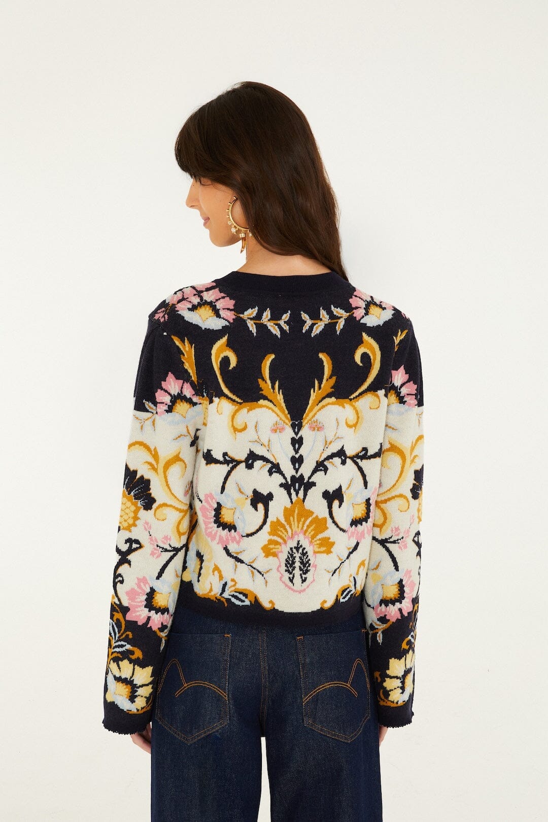 Плетена жилетка Birds Romance с копчета