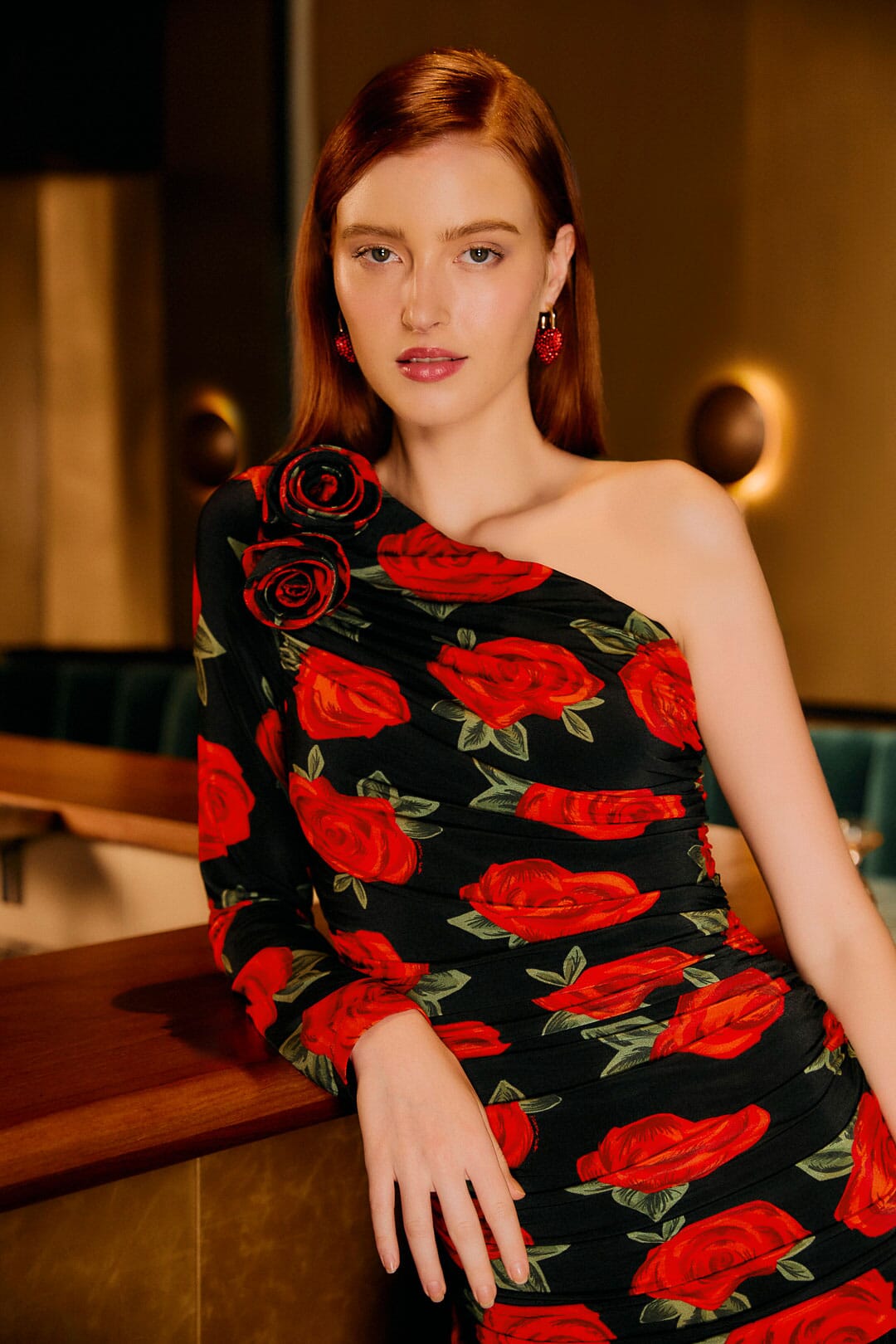 farm rio one shoulder maxi dress Farm Rio One-Shoulder Cutout Dress