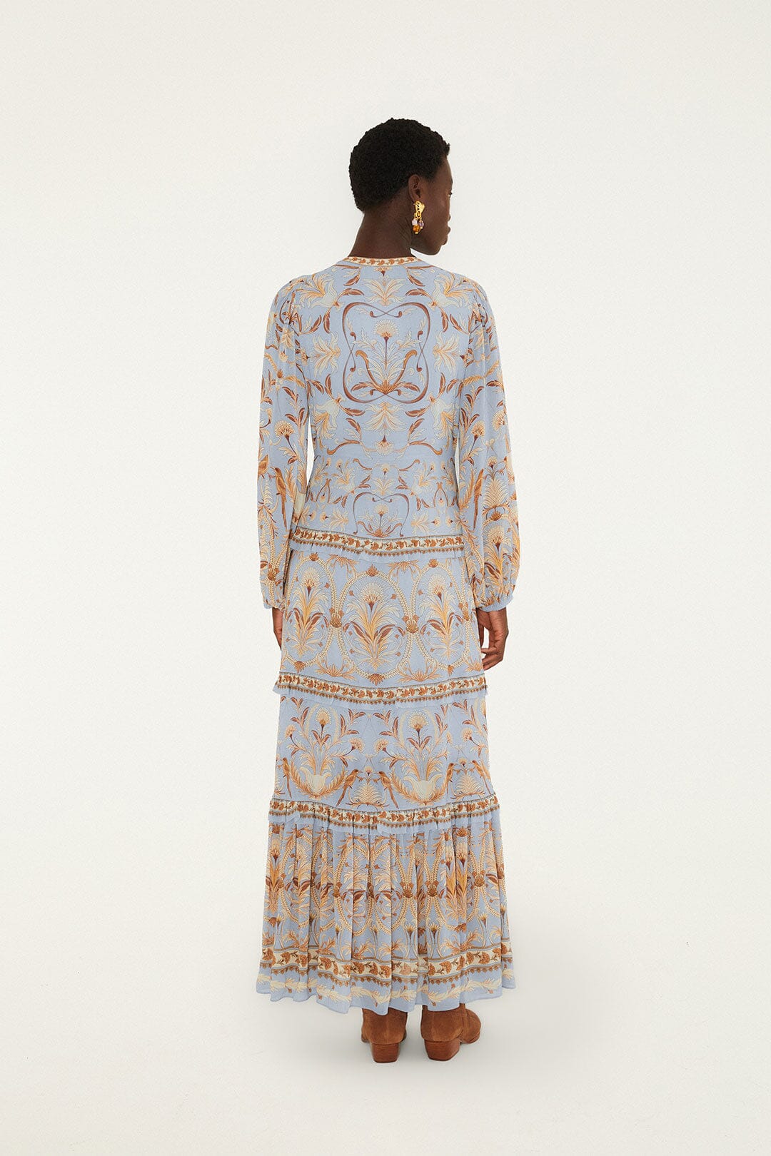 FARM Rio model wearing the Blooming Garden Maxi Dress