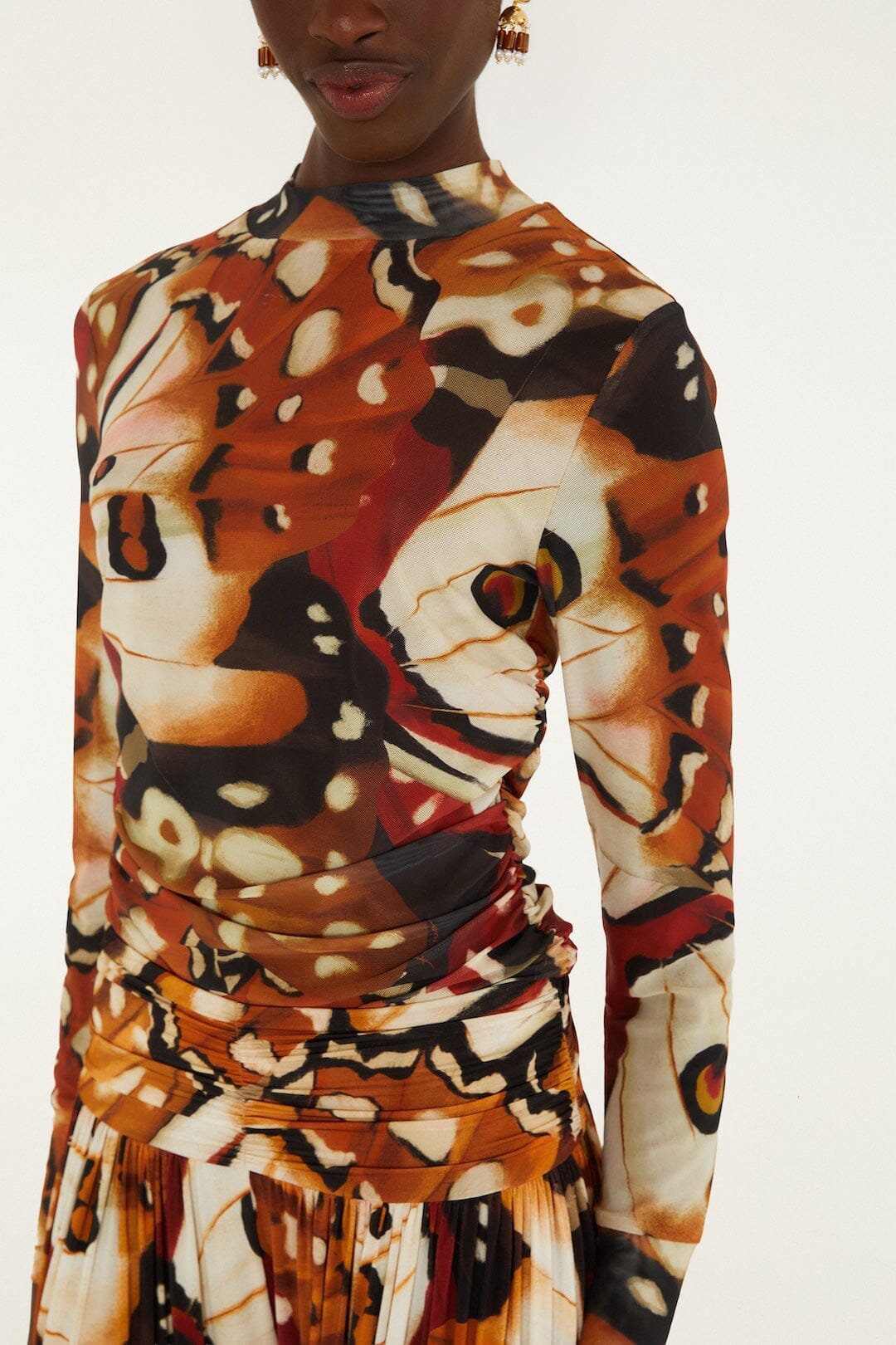Blouse froncée en tulle Borbofly