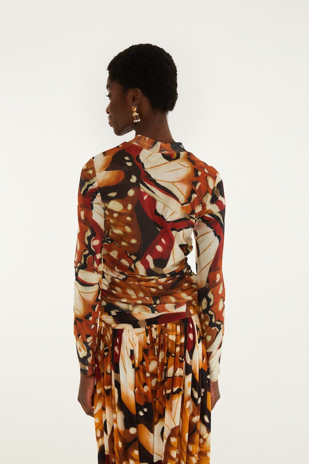 Blouse froncée en tulle Borbofly