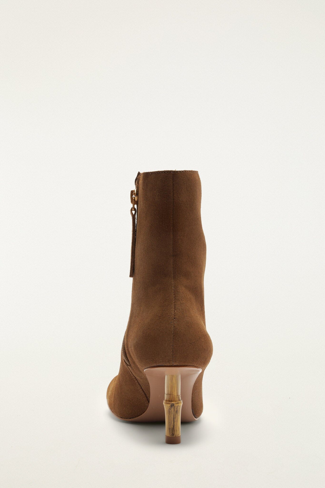 FARM Rio model wearing the Brown Suede Bamboo Bootie
