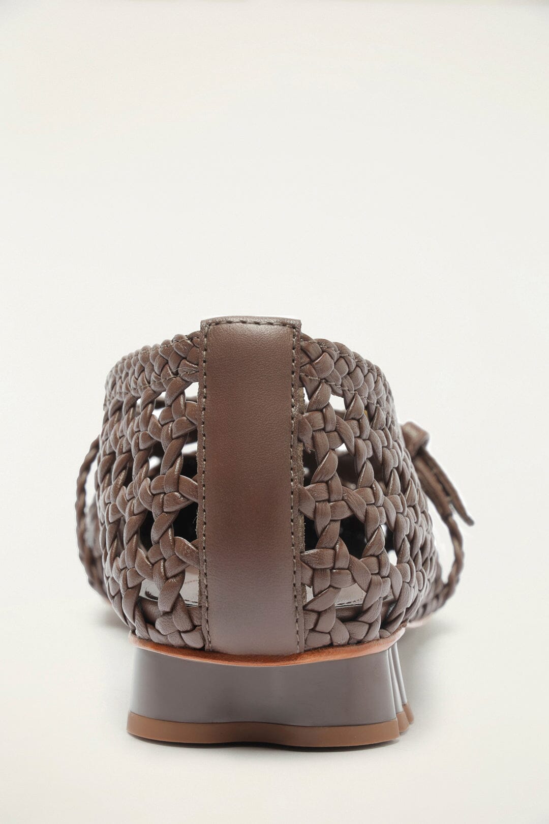 FARM Rio model wearing the Brown Woven Mary Jane Ballerina