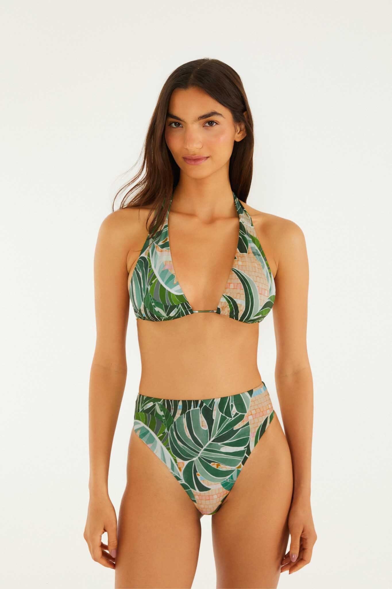 FARM Rio model wearing the Elongated Bikini Top