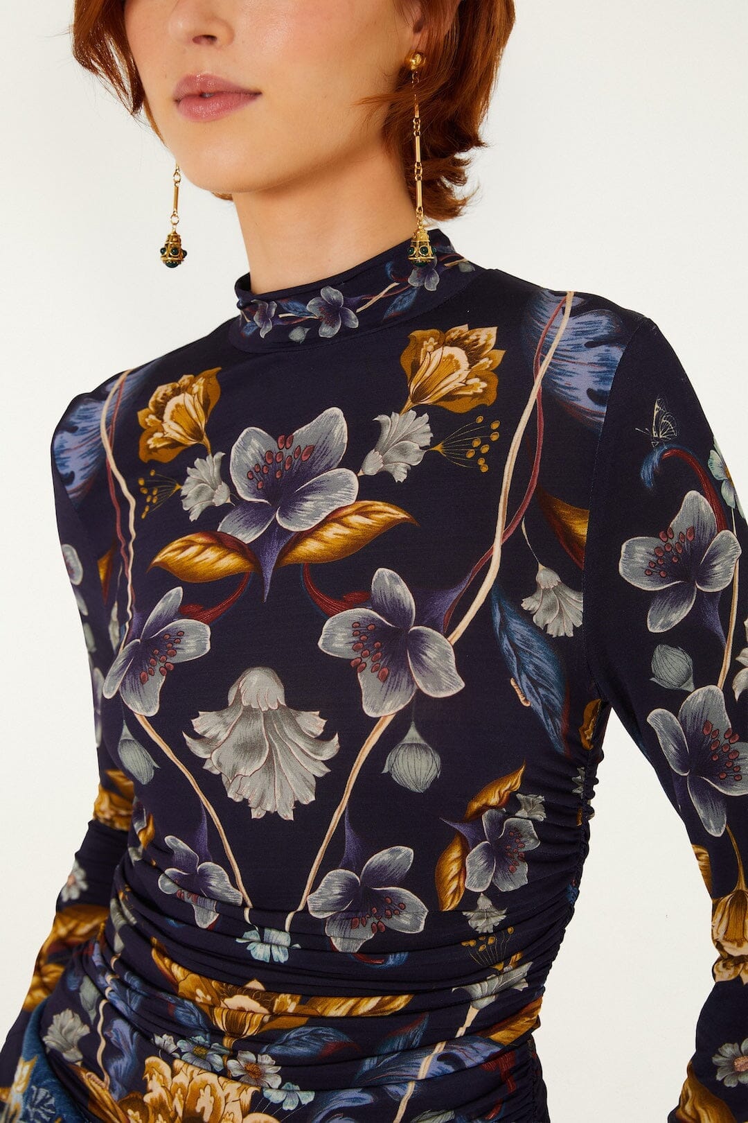 Blusa in jersey a maniche lunghe Golden Nature