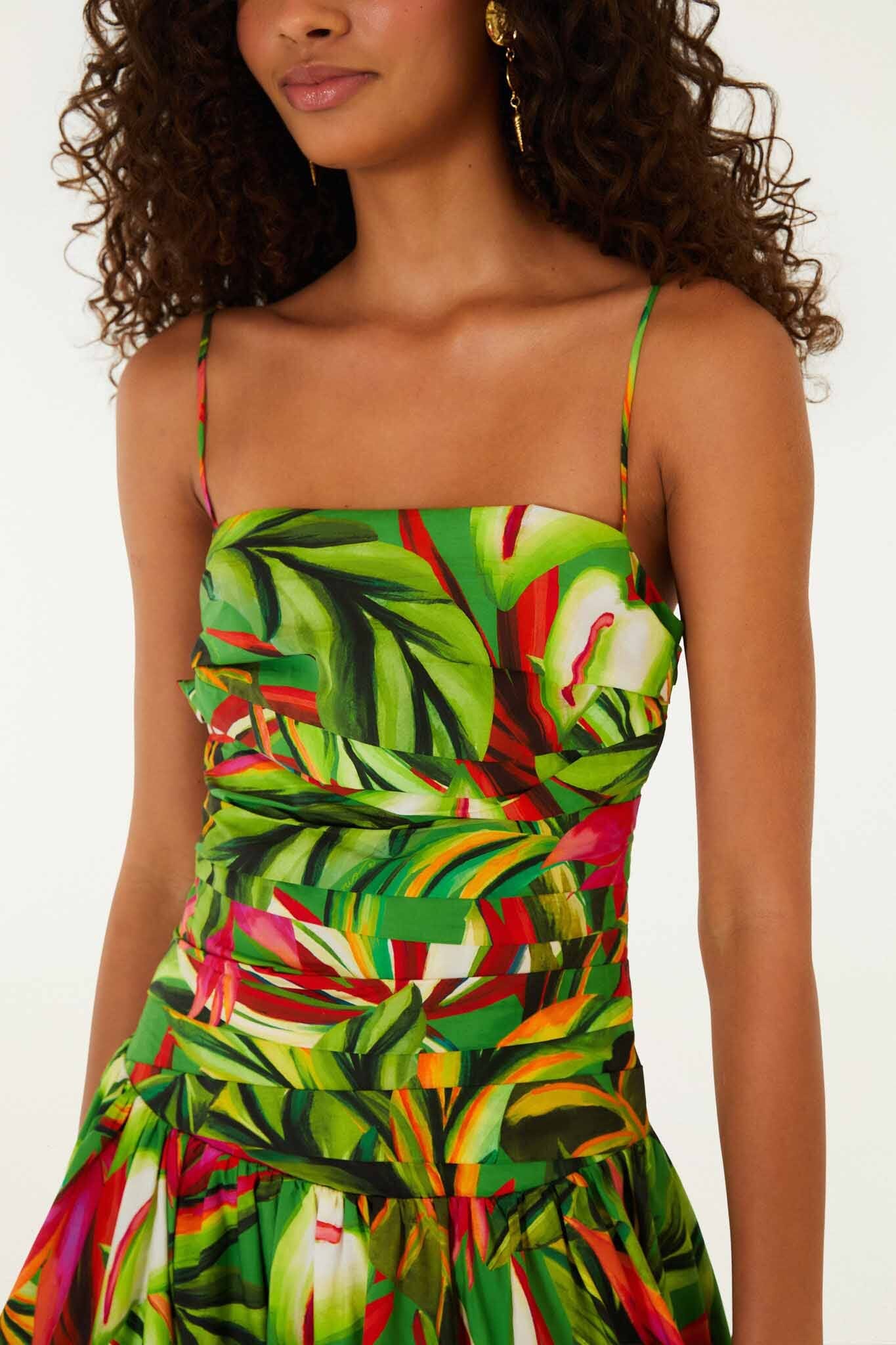 green dress dream Johanna Ortiz Pine Green Dream Spinner Dress
