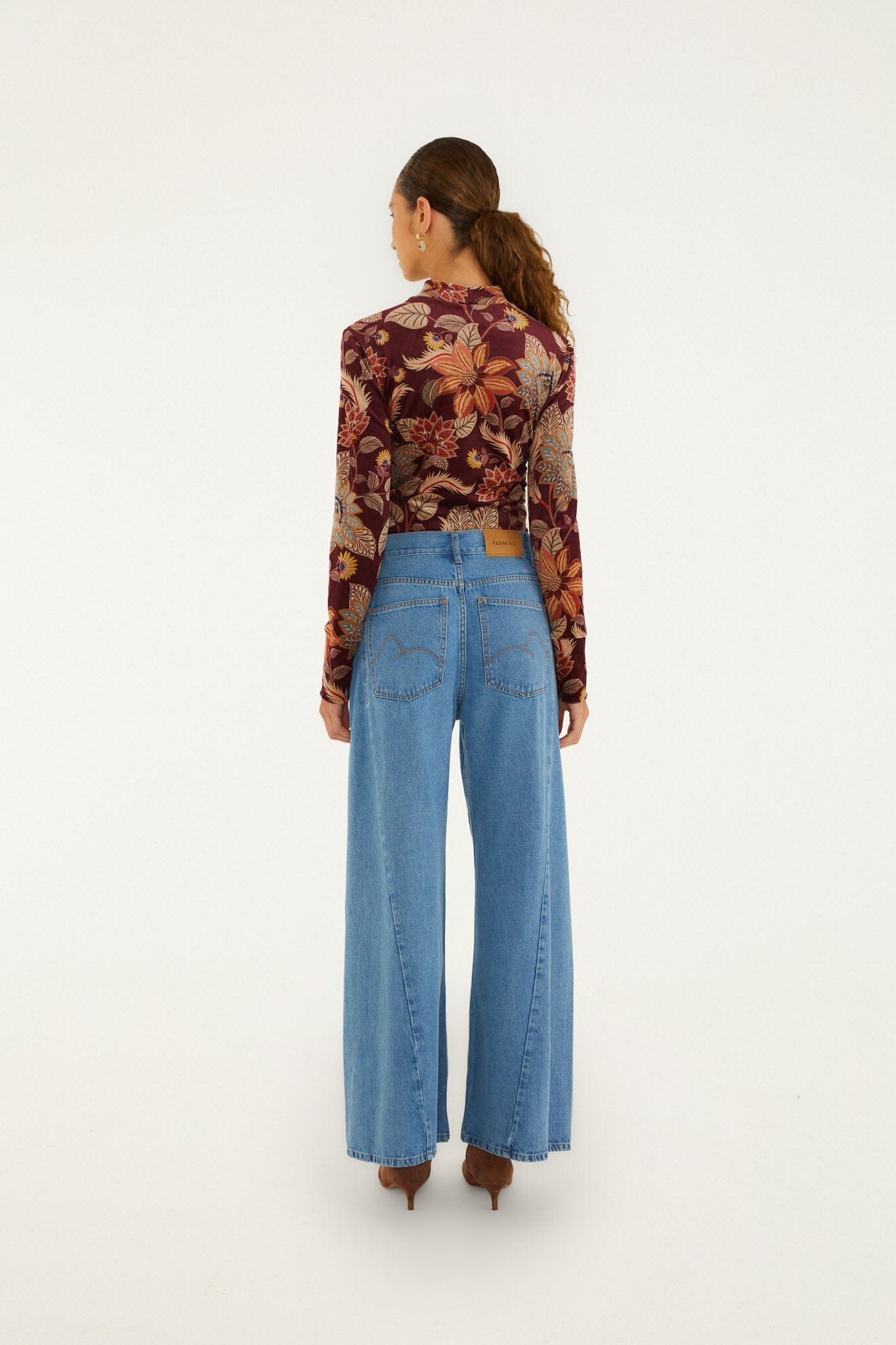 FARM Rio model wearing the Light Denim Pants
