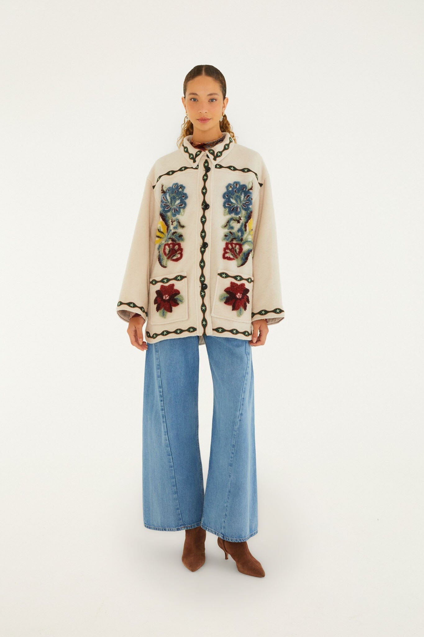 Light Wide-Leg Denim Pants