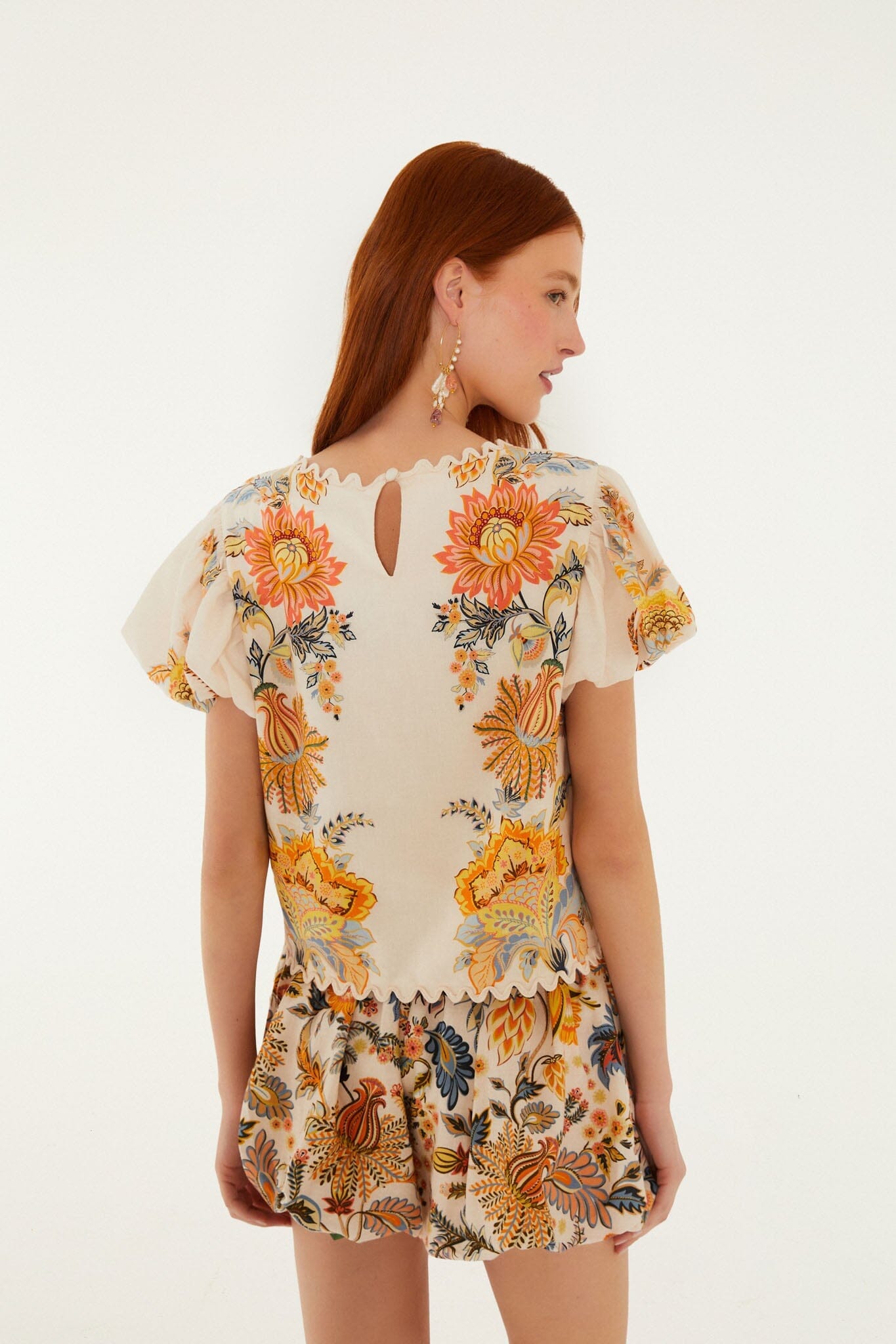Light Pink Ligia Short Sleeve Blouse