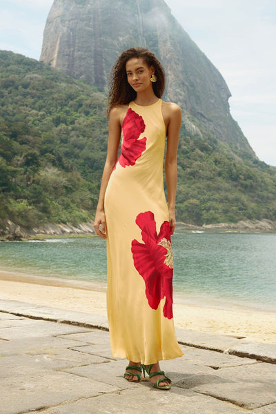 red dress yellow flowers Light Poppy Sleeveless Lenzing™ Ecovero™ Viscose Maxi Black/Gold Star & Moon Color:Candy Pink As Picture Embrace your inner beauty Long Summer Dresses
