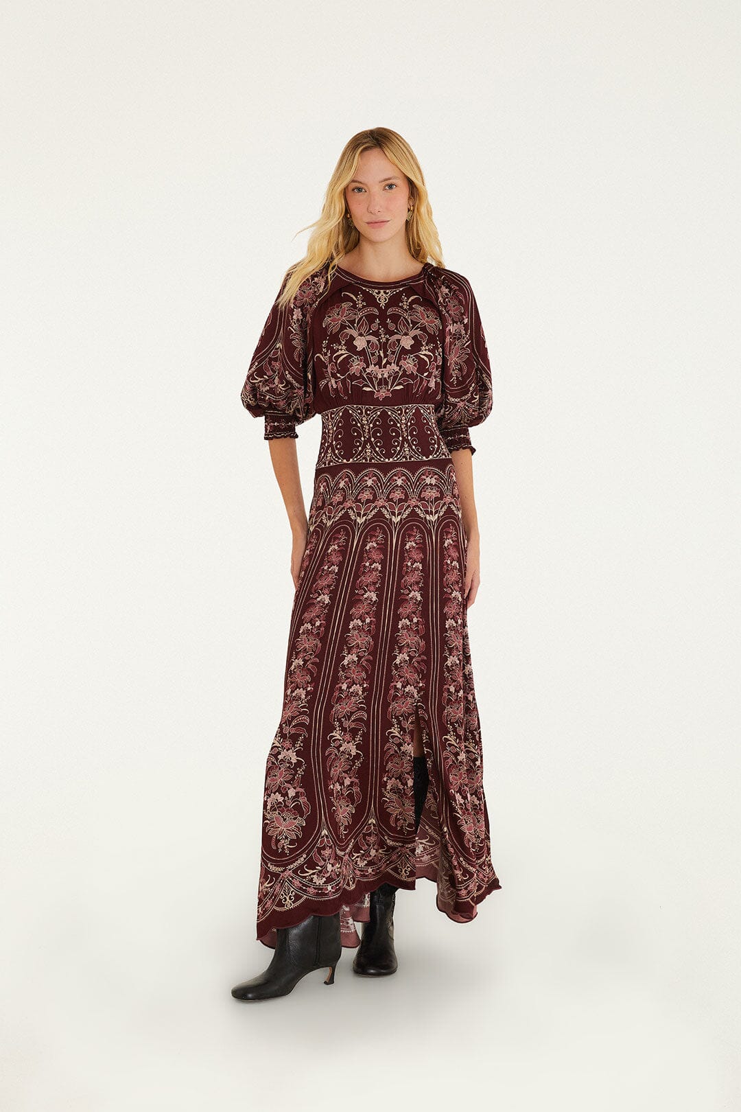 Liz Puff Sleeve Maxi Dress