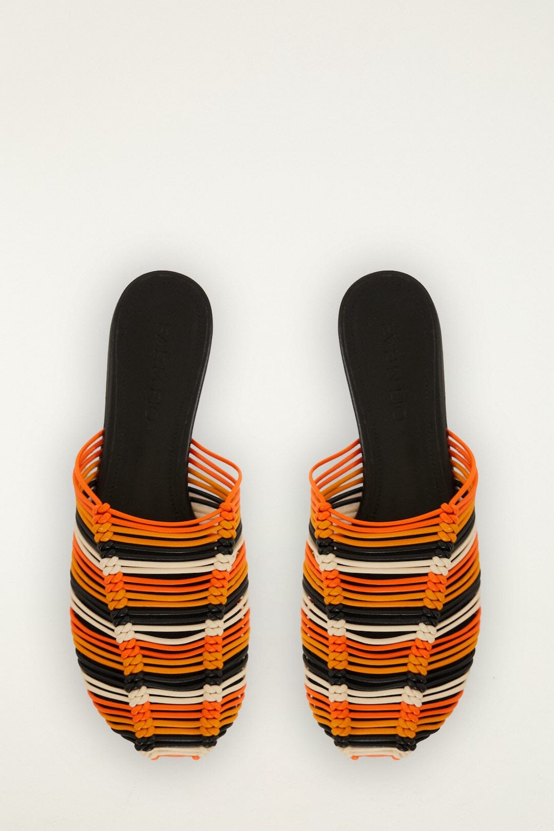 FARM Rio model wearing the Macrame Flat Mule