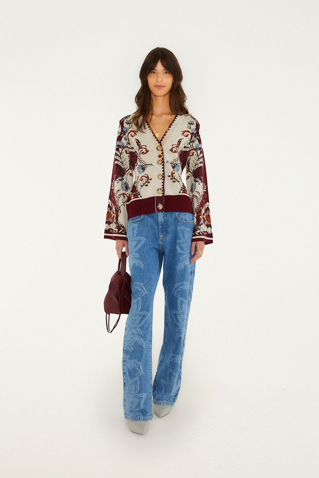 Cardigan in maglia con bottoni Millena