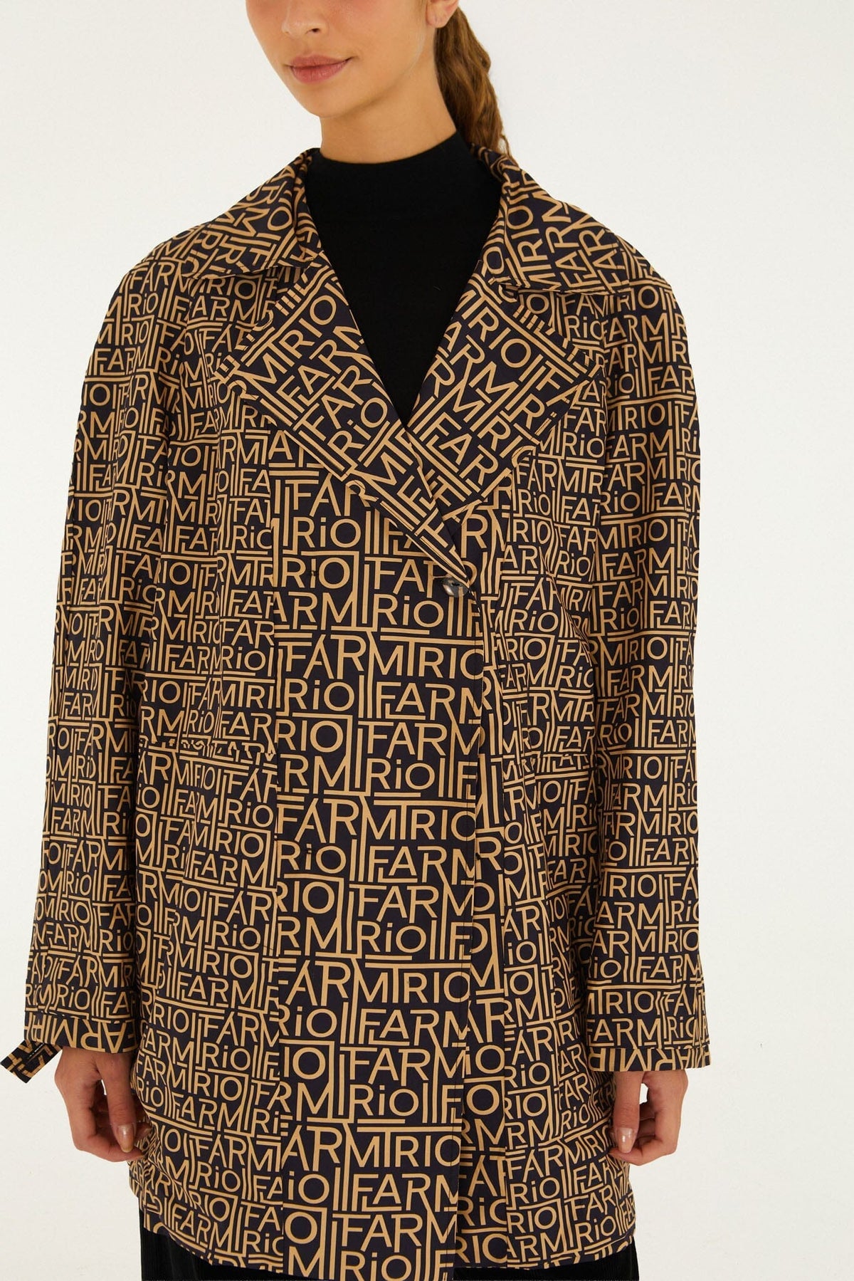 Plašč trench Mixed Carioca Coffee Scarves