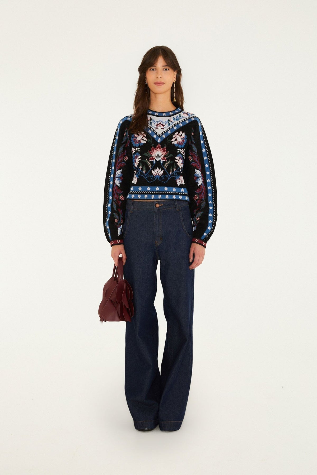 Maglione in maglia con collo girocollo Natalia