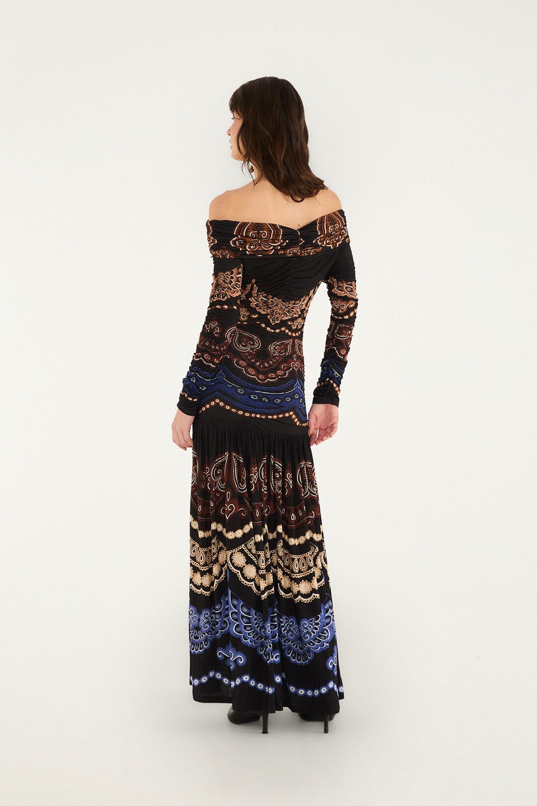 Nicole Long Sleeve Strapless Maxi Dress