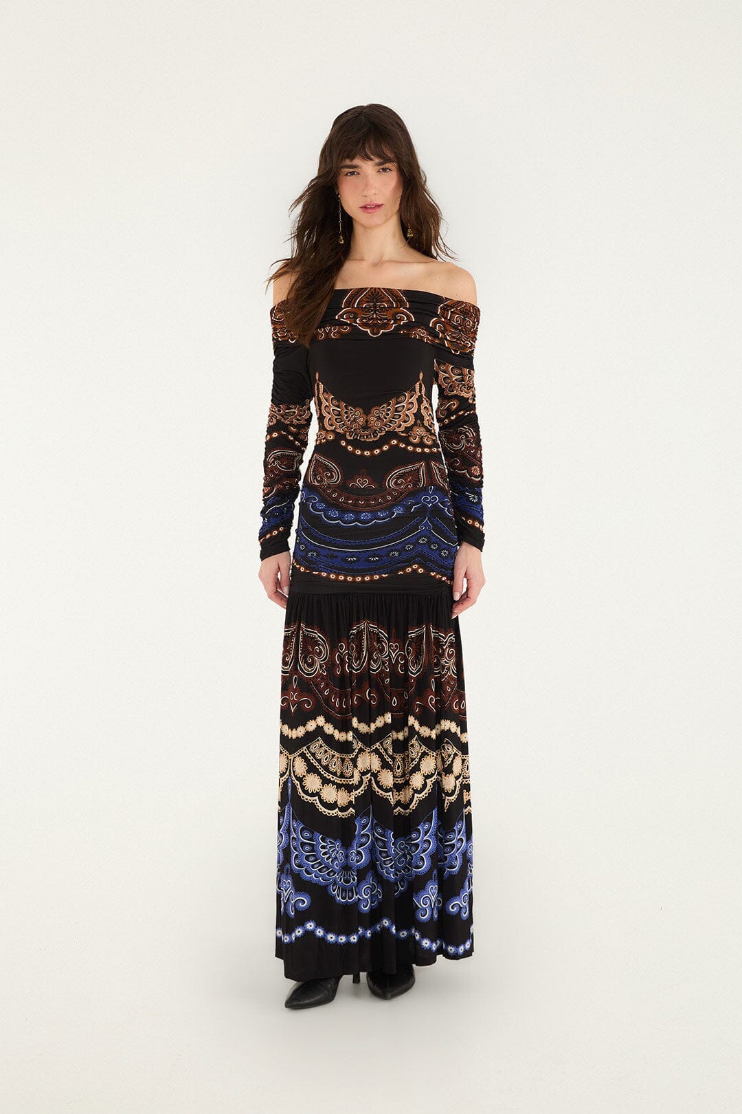 Nicole Long Sleeve Strapless Maxi Dress
