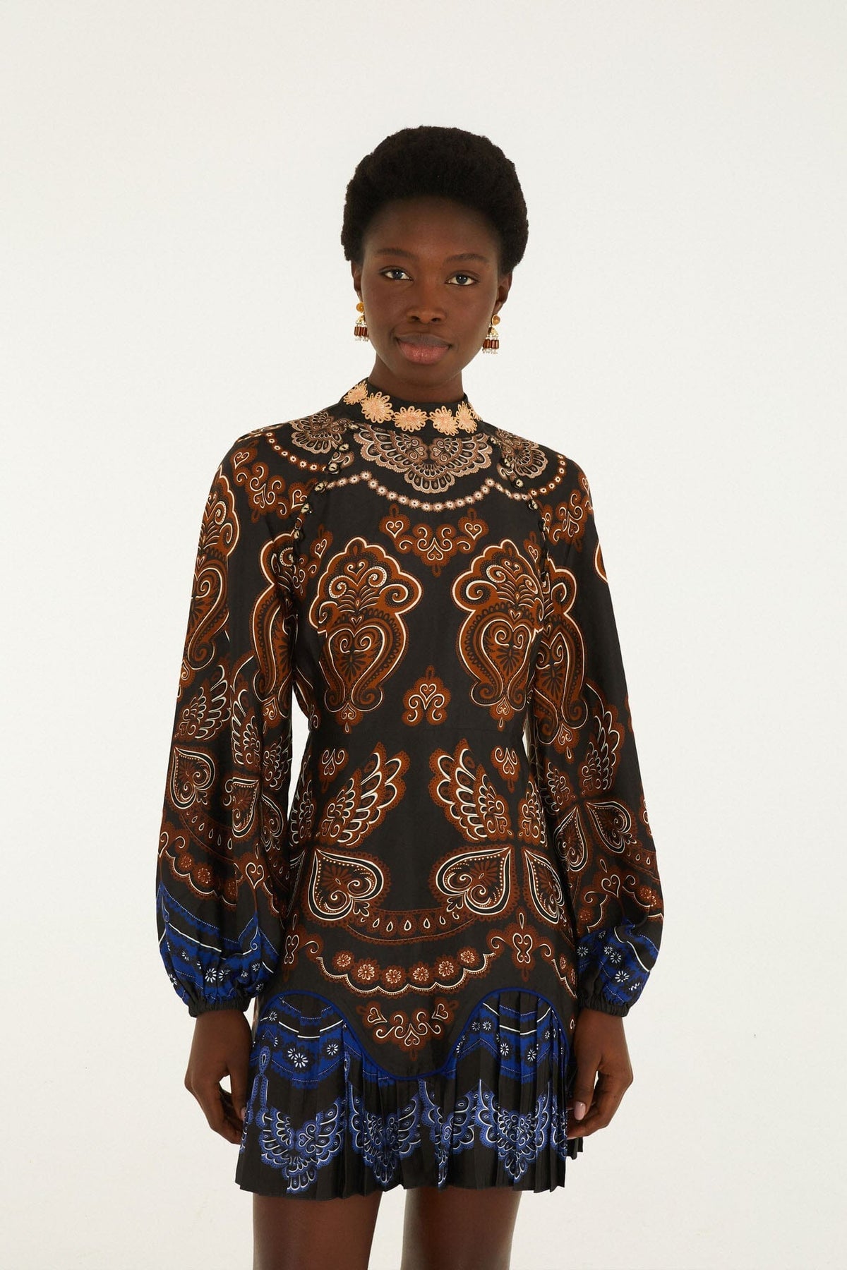 Nicole Ruffled Long Sleeve Mini Dress