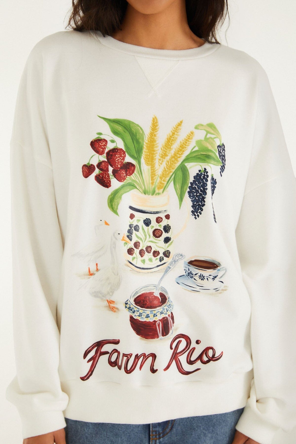 Sudadera color blanco roto Country Table
