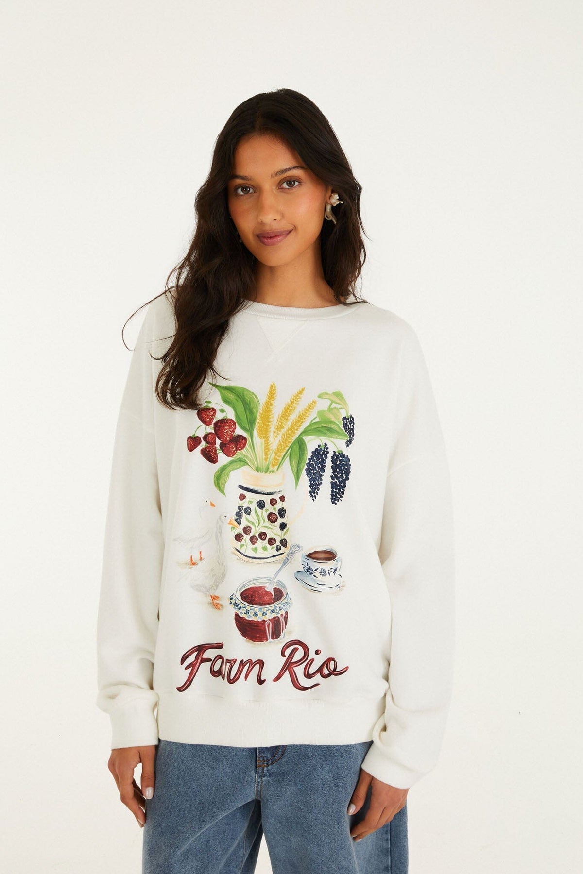 Sudadera color blanco roto Country Table