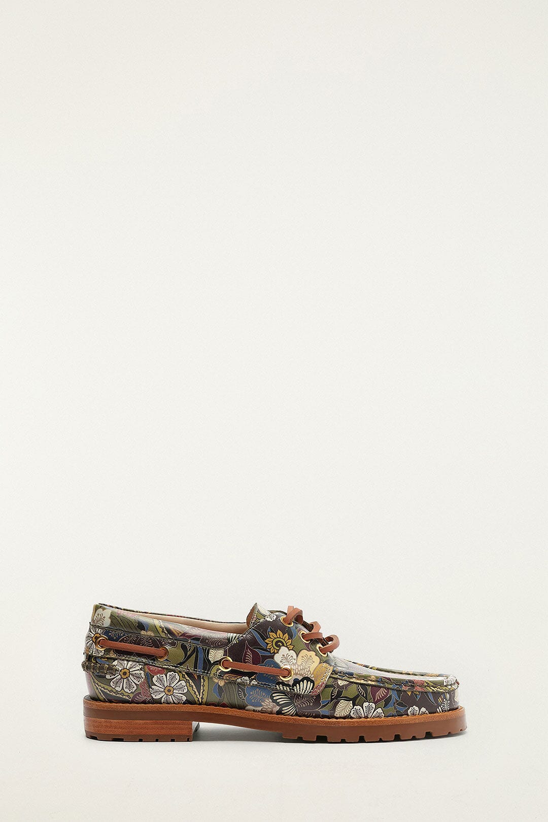 FARM Rio model wearing the Printed Boat Shoes