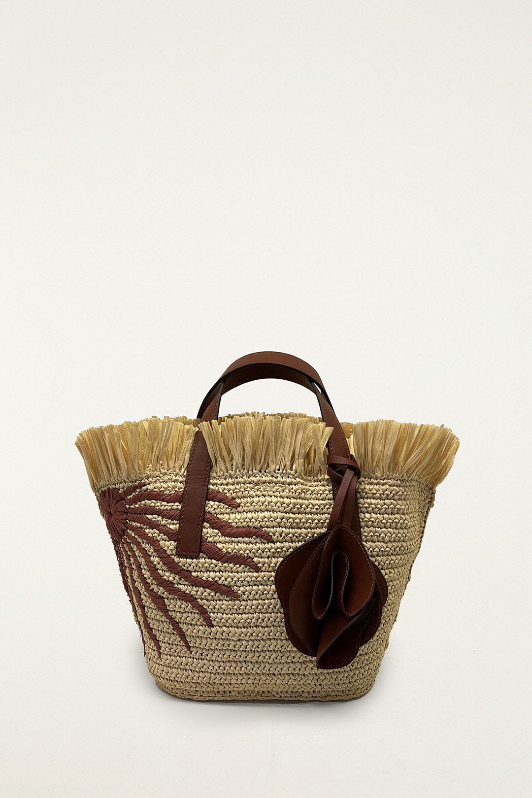 Printed Raffia Mini Basket Bag | FARM Rio