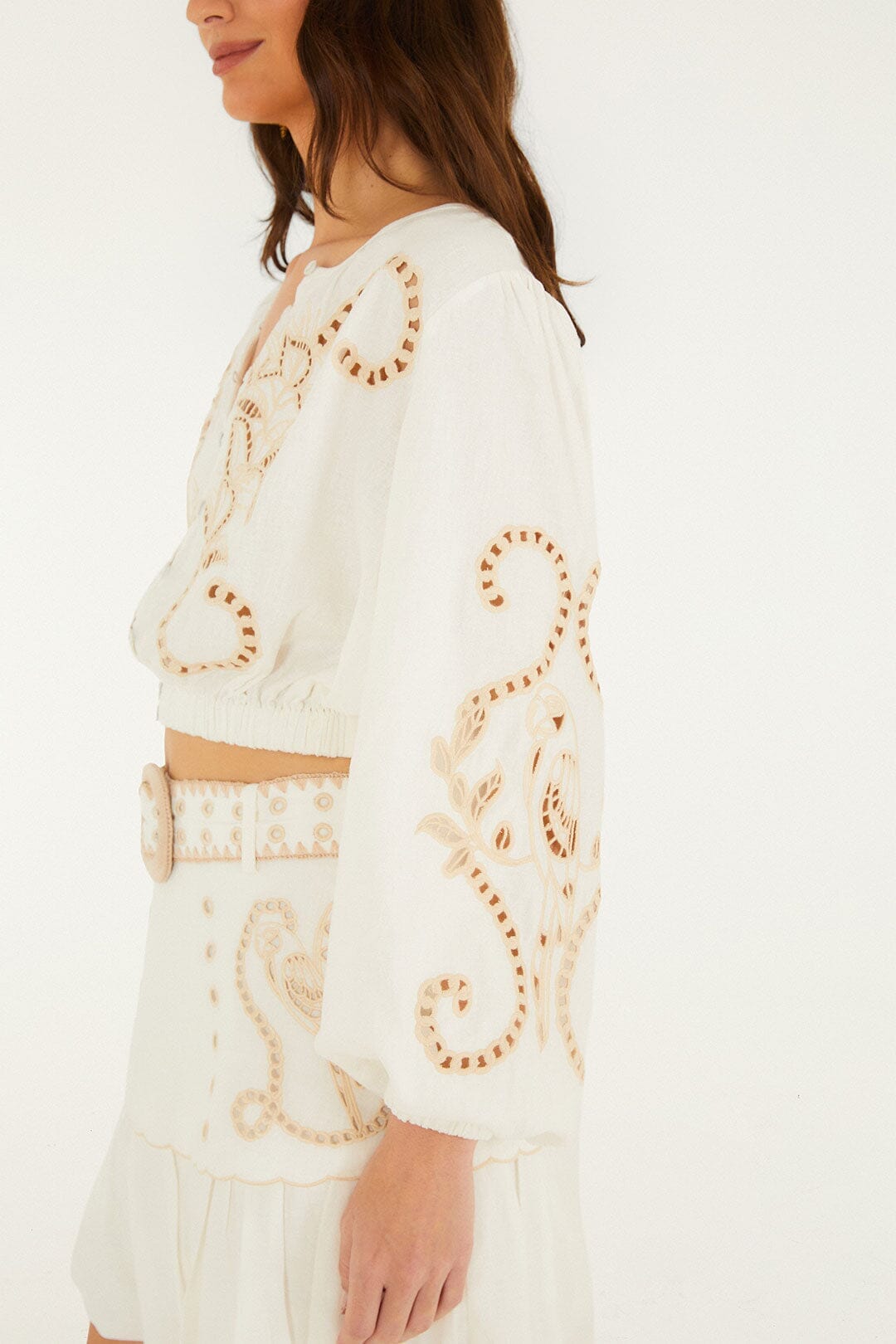 Richilieur Off-White Long Sleeve Blouse