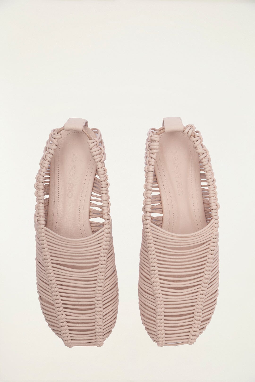 FARM Rio model wearing the Rose Macrame Mary Jane Ballerina