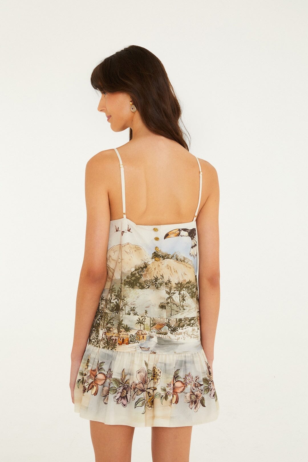 „Toile De Rio“ berankovė mini suknelė