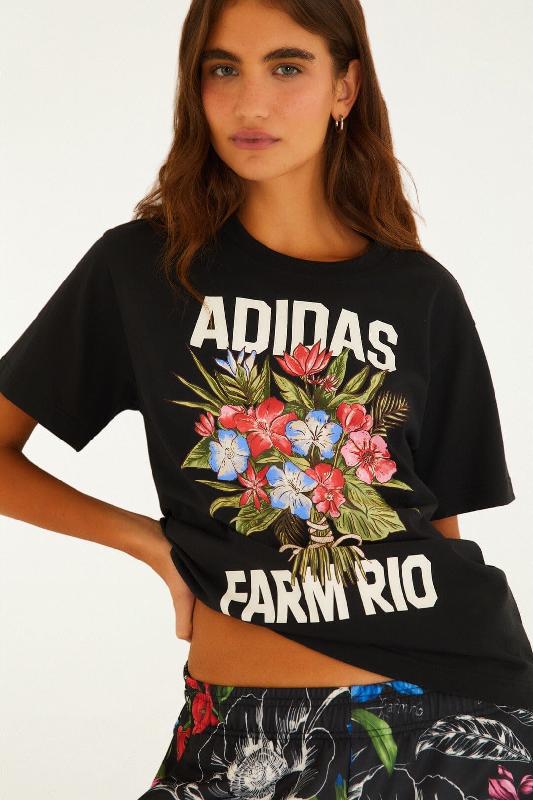 T-shirt Adidas Bouquet color nero