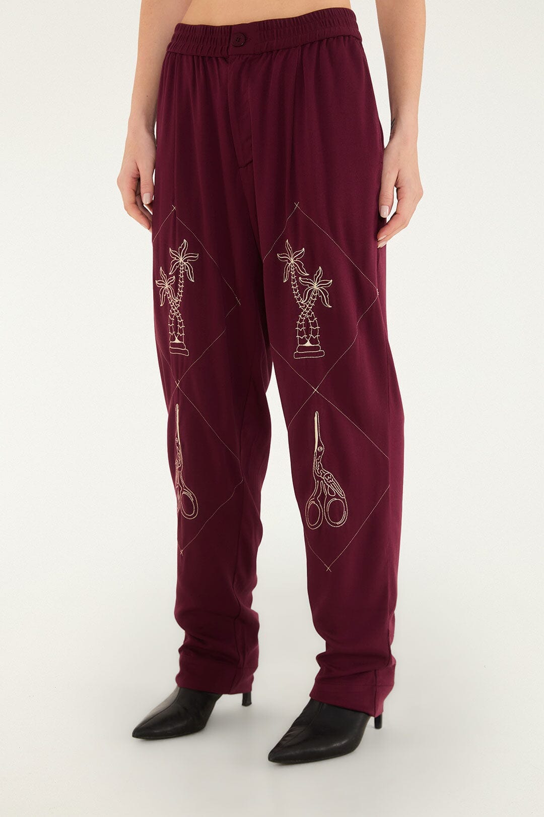 Vintage Souvenirs Bestickte Hose
