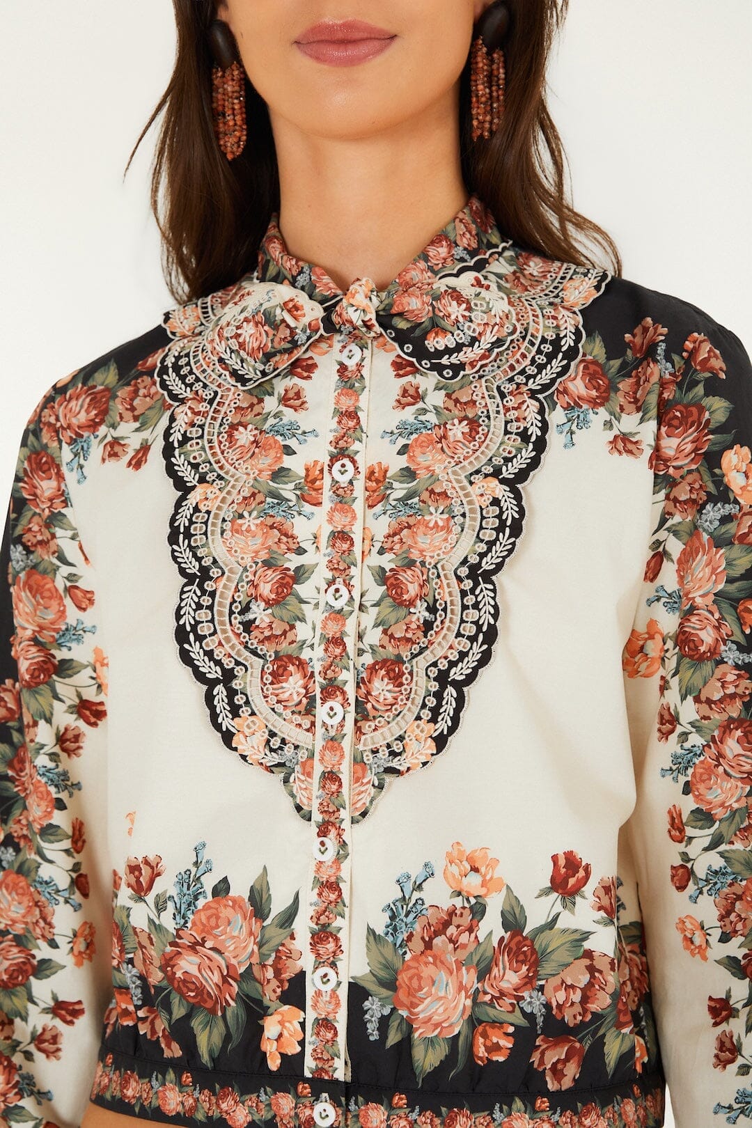 Winter Floral Long Sleeve Shirt
