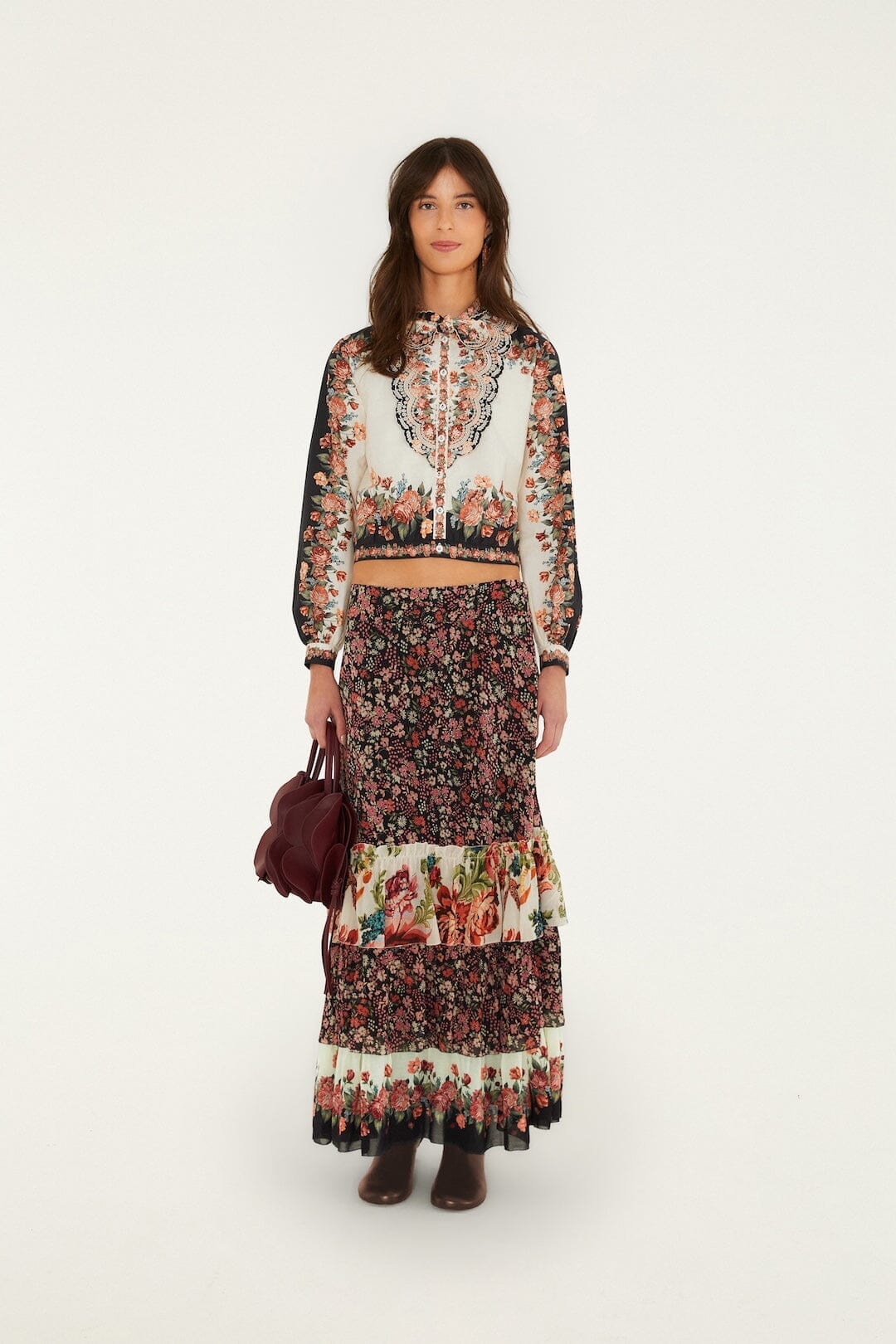Winter Floral Long Sleeve Shirt