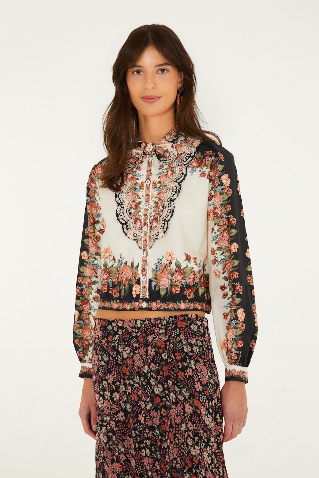 Winter Floral Long Sleeve Shirt