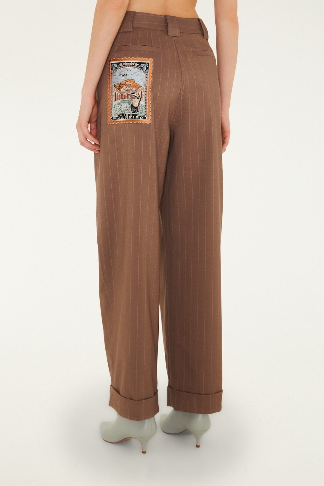 Yarn Dyed Wide Leg Pants