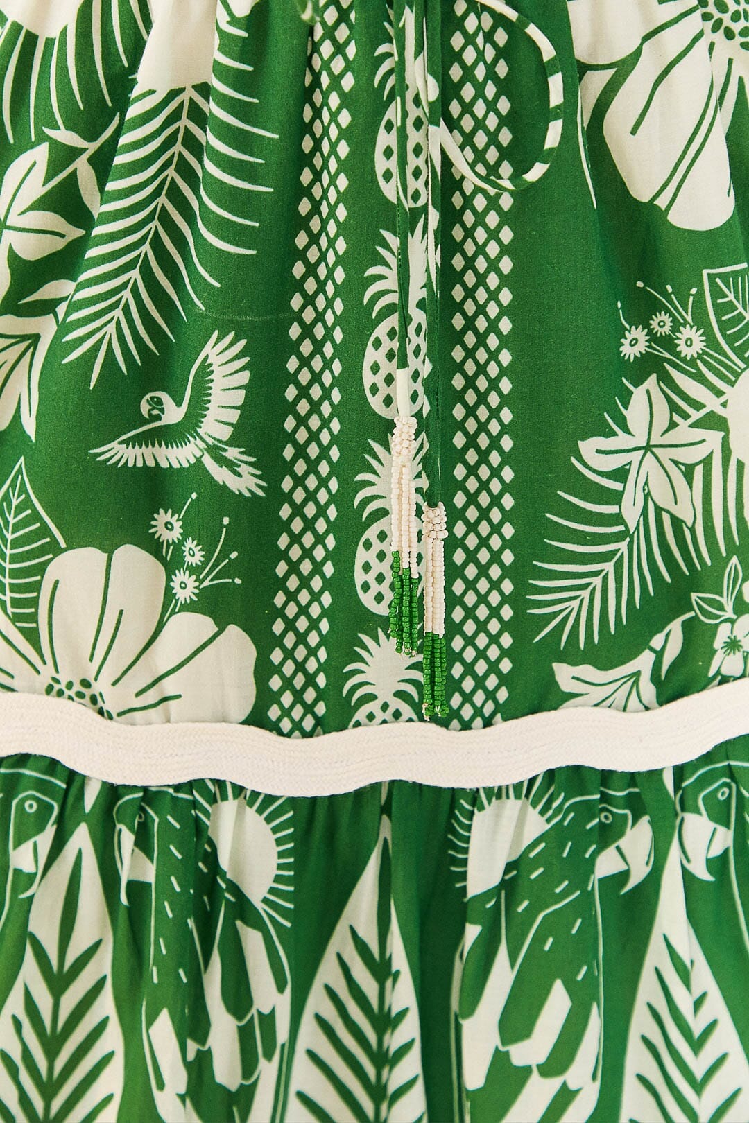 Off-White Macaw Elegance Maxi Skirt FARM Rio Off-White Macaw Elegance Maxi Skirt FARM Rio