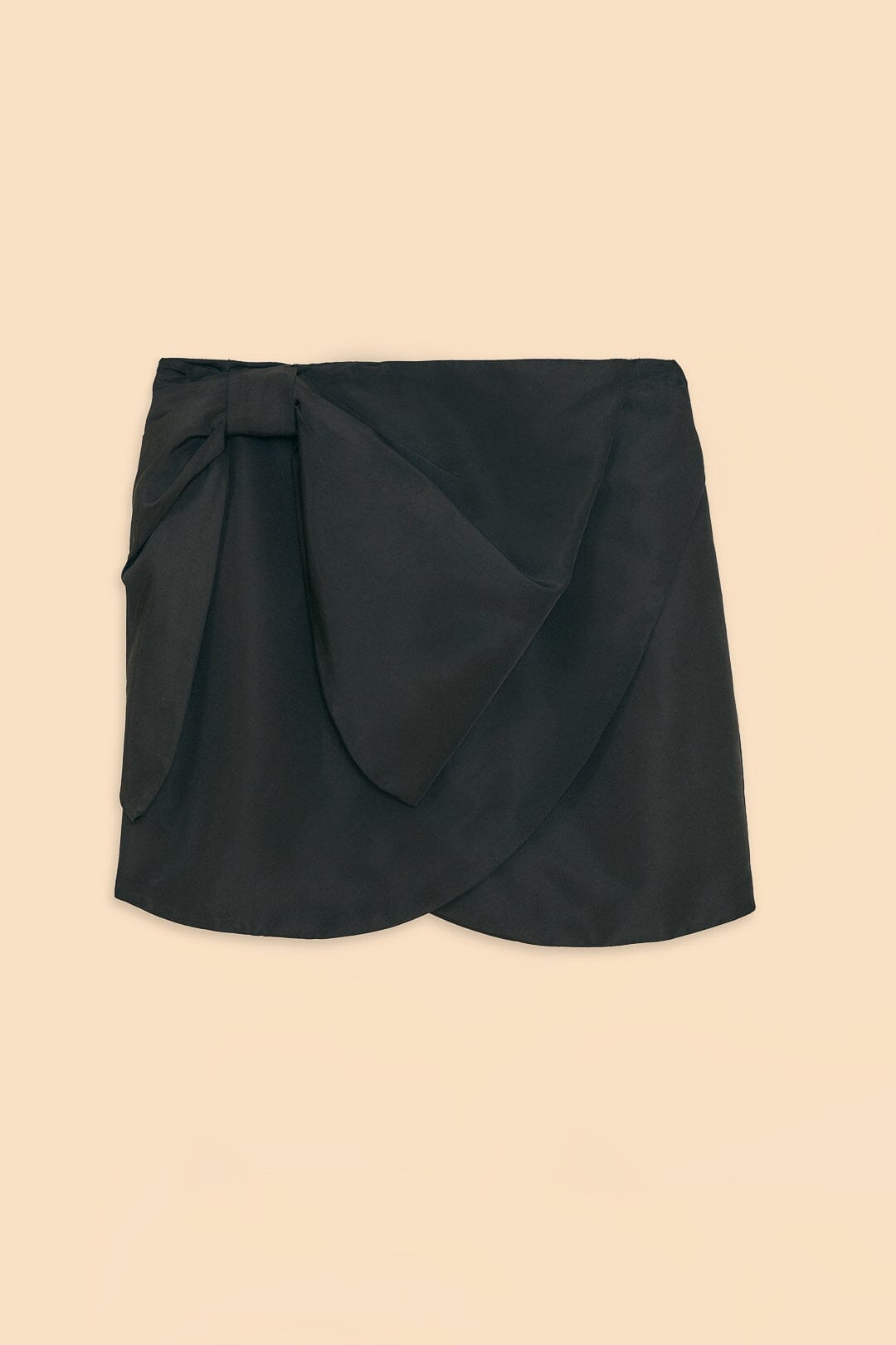 Mini-jupe en taffetas noire
