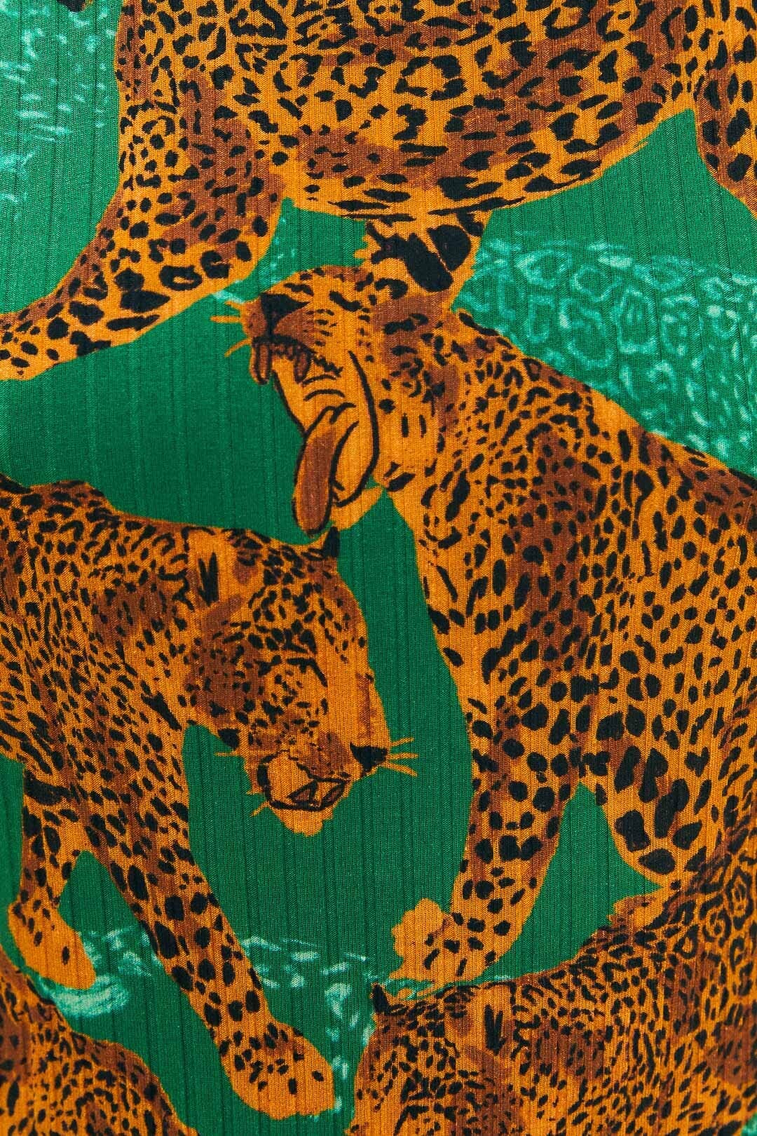Green Artsy Leopards Organic Cotton Bodysuit FARM Rio Green Artsy Leopards Organic Cotton Bodysuit FARM Rio