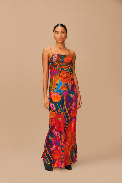 Vintage Wave Multicolor Lenzing™ Ecovero™ Viscose Maxi Dress – FARM Rio